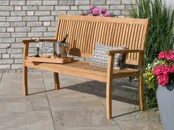 Teakholz Gartenbank Milano Premium 154cm 3-Sitzer