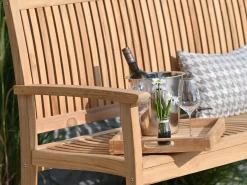 Teakholz Gartenbank Milano Premium 154cm 3-Sitzer