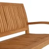 Teak Holz Gartenbank Wave 150cm 3-Sitzer