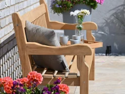Teak Holz Parkbank Torino 180cm 4-Sitzer