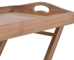 Teakholz Tablett mit Ständer Silfia