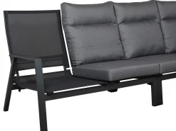 5-teiliges Alu Eck Loungeset Providence mit Lift-Tisch Newport