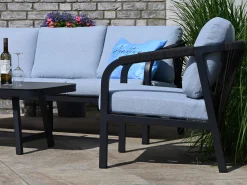 4-teiliges Alu-Rope Loungeset Royal Orchid