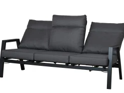 4-teiliges funktionales Alu Loungeset Providence HPL Lifttisch 138x80cm