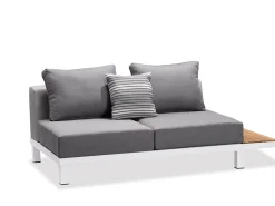 4-teiliges Lounge Möbel Set Katamaran Alu Teak Ecklounge white