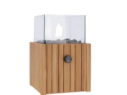 Tischfeuer Cosiscoop Timber Teakholz square 20x20cm