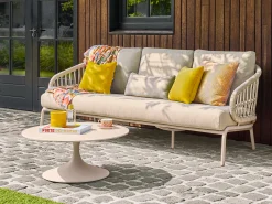 Tosca Loungeset 5-teilig Alu Rope Camel Sand | Kissen mixed weave