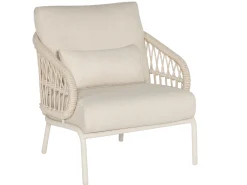 Tosca Loungeset 5-teilig Alu Rope Camel Sand | Kissen mixed weave