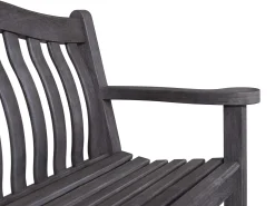 Turnberry Old England grau Holzgartenbank 157cm 3-Sitzer