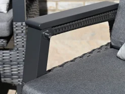 Verstell-Loungesessel Chalet Alu Geflecht mix-grey