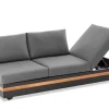 Volano Loungesofa 3-Sitzer Alu-Teak mit Funktion